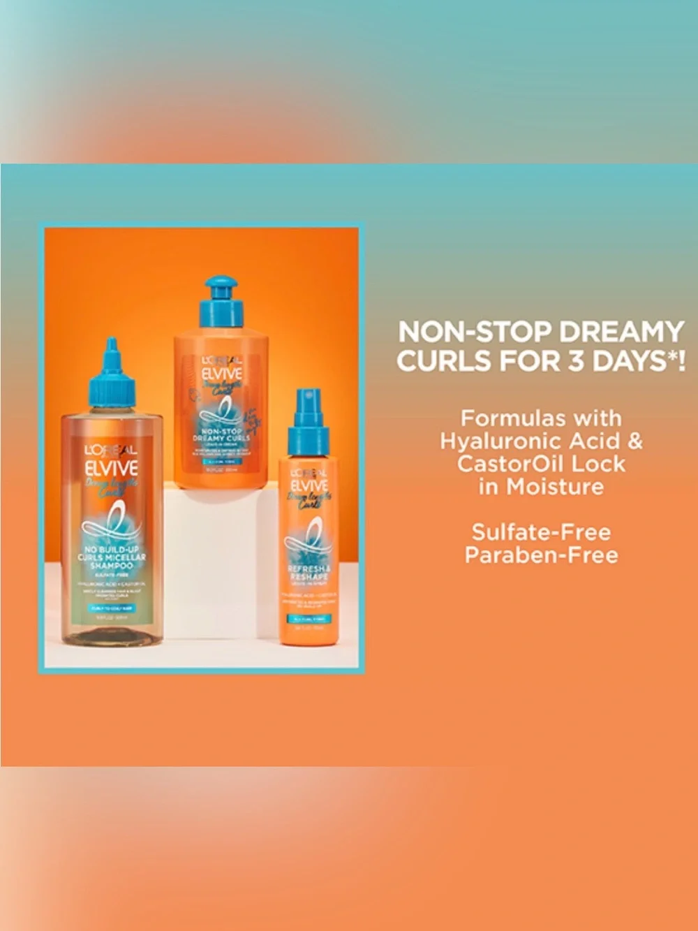 L’ORÉAL MICELLAR WATER SHAMPOO ELVIVE DREAM LENGTHS CURLS NO BUILD UP 16.9 oz